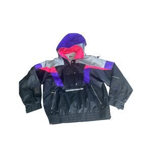 Vintage Y2K OSSI Skiwear Men’s Snow Jacket Hooded Medium Multiple Pockets
